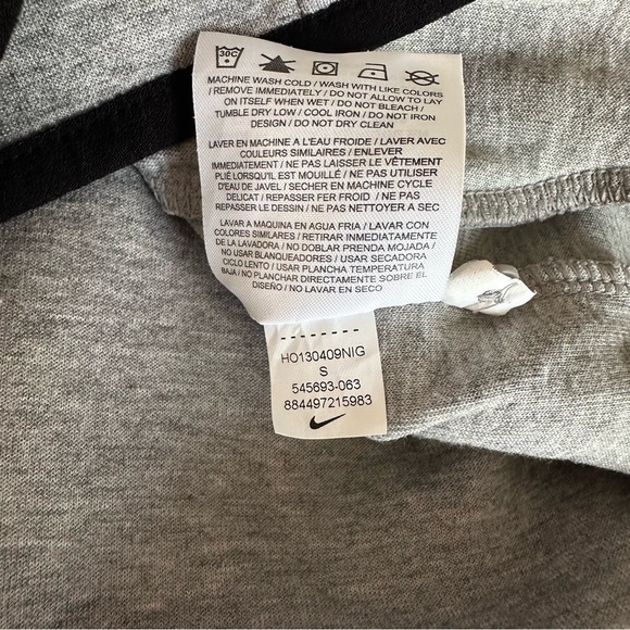 NIKE *Tech Fleece* Asymmetrical Full Zip Hoodie Grey / Black Trim Women's Size S - Picture 12 of 12